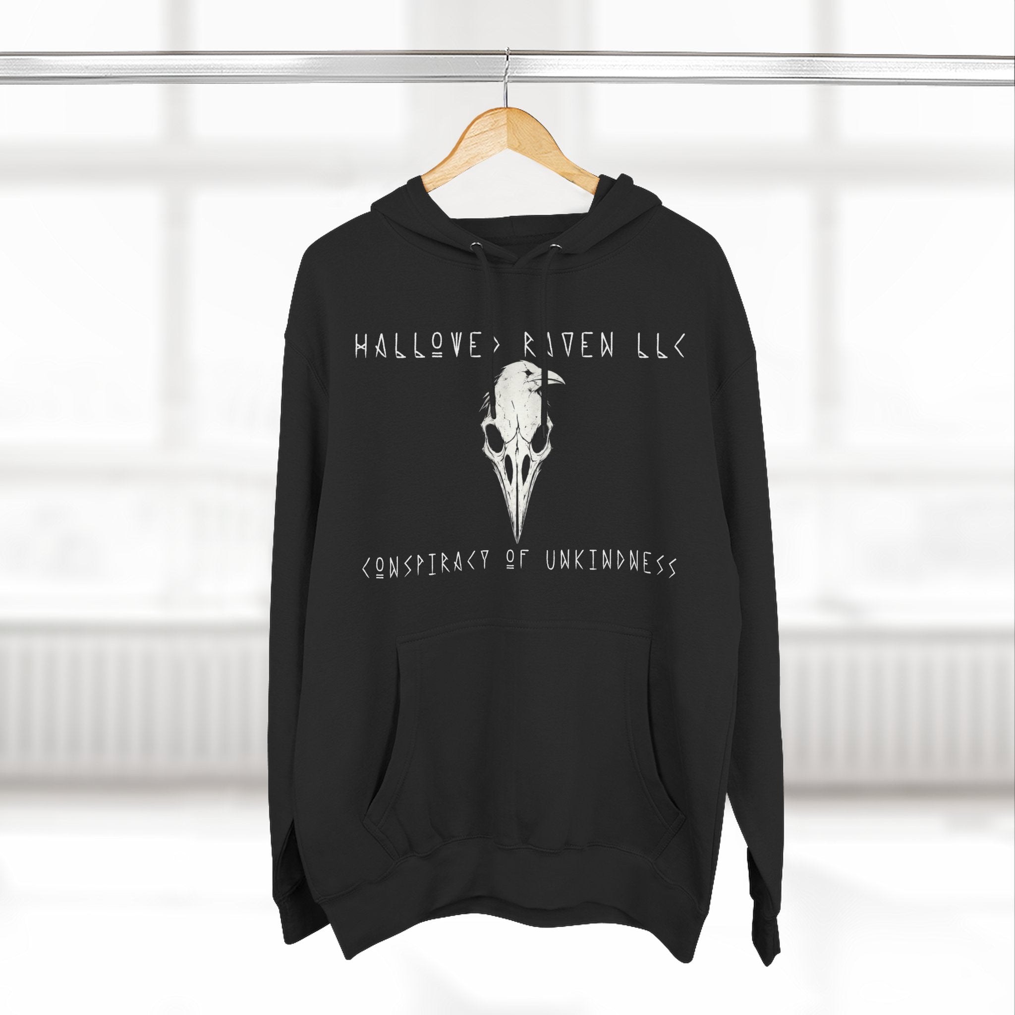 Raven Skull Pullover Hoodie